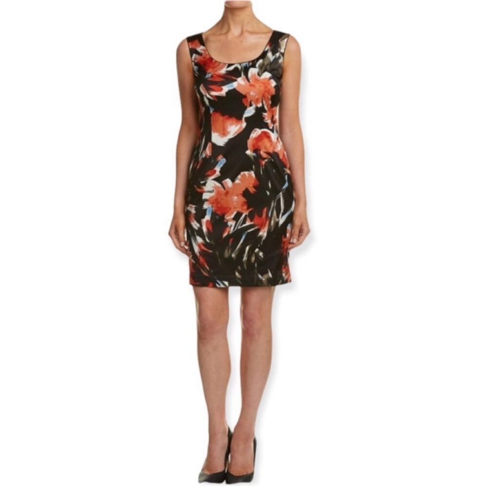 LAFAYETTE 148 New York Rebecca Floral Print Sleeveless Shift Sheath Dress - Picture 1 of 6